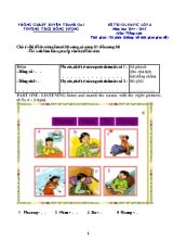 Đề thi Olympic môn Tiếng Anh Lớp 6 - Năm học 2014-2015 - Trường THCS Hồng Dương (Có đáp án)
